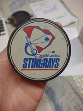 SOUTH CAROLINA STINGRAYS ECHL HOCKEY PUCK MADE IN CZECH REPUBLIC BLUE REVERSE
