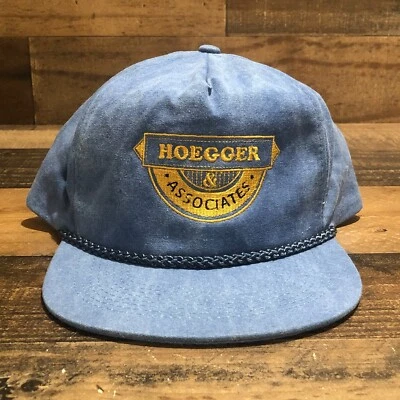 De colección Hoegger & Associates Sombrero Gorra Snapback Para Hombre Azul Años 90 Wylie Texas - LEER Foto 1 de 4