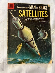 Four Color Dell Walt Disney 1958 #954 Man in Space Satellites low grade - Imagen 1 de 9