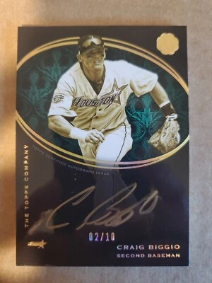 2016 Topps The Mint Golden Engravings Auto /10 Craig Biggio Astros !!! - Image 1 of 2