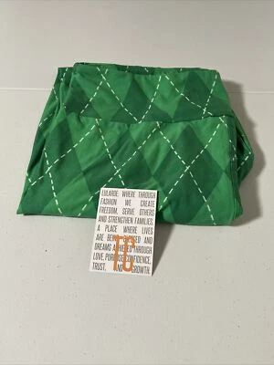 TC LuLaRoe Tall & Curvy Leggings St. Patty’s Green Plaid New WO Tag - Image 1 of 4