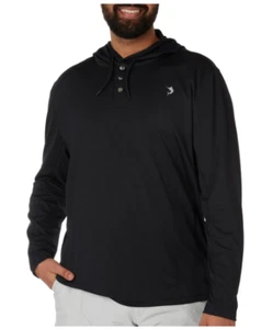 REEL LEGENDS Mens Black Polyester Mesh L/S SHIRT HOODIE Medium M NWT - Picture 1 of 2