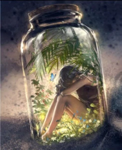 R26 - Fairy In Jar Painting By Numbers - Acrylic Paint On Canvas For Adults - Picture 1 of 2