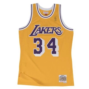 Mens Mitchell & Ness NBA Swingman Home Jersey Lakers 96 Shaquille O'Neal - Picture 1 of 3