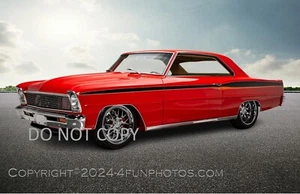1966 Chevrolet Nova Poster Sized Photo Print 11"x17" Wall Art - Bild 1 von 1