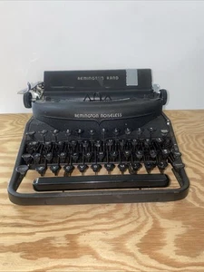 Rare 1940’s Remington Rand Noiseless Model Seven 7 Portable Typewriter Works - Picture 1 of 14
