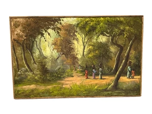 Original Kalombo Oil Painting 89 Signed Forest Landscape  H51.5 x L82cm E13 G136 - Picture 1 of 14