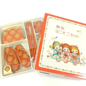 Shichi-Go-San Accessoire Set hauptsächlich Seide Glocke Zori Sandalen Vintage 30 Jahre alt w - Bild 1 von 10