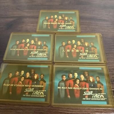 1992 IMPEL STAR TREK следующее поколение полный языки погони карта набор (5) - Изображение 1 из 4