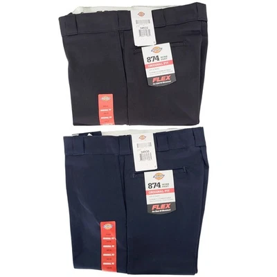 Dickies 847 Original Fit Work Pant New Men's Black/Blue Flex Polyester Blend - Image 1 of 4