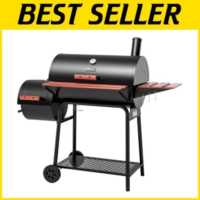 Parrilla de barbacoa ahumadora offset, 443 m² In. Rejillas de cocina, negras Foto 1 de 4