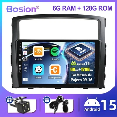6G+128G CarPlay Car Radio For Mitsubishi Montero 2006-2019 Android 15 GPS Navi - Image 1 of 4
