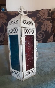 Vintage 90's Handmade Tea Light Lantern Height 7 Inches Great Condition - Picture 1 of 5