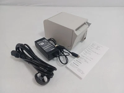 Epson M296A TM-T70II Beige USB Serial Receipt Thermal POS Printer - With PSU - Image 1 of 4