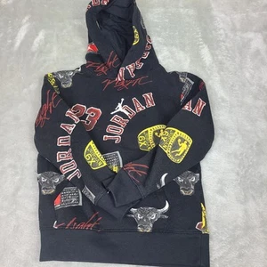 Jordan MJ Essentials Big Kids' Printed Pullover Hoodie Boy's Small 9-10 Yrs - Picture 1 of 10