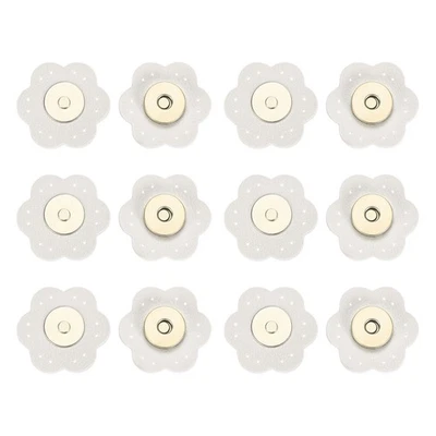 6Set Leather Snaps Buttons, Magnetic Snap Closures for Handbag/Purses [White] - Image 1 of 4