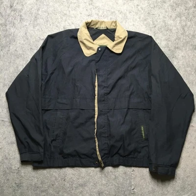 Chaqueta impermeable para hombre mediana azul marino cuello caqui malla forrada cortavientos ventilada Foto 1 de 4