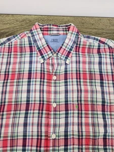 IZOD Salzwasser Hemd Herren XL Tall XLT kariert Kurzarm Dockside Chambray - Bild 1 von 8