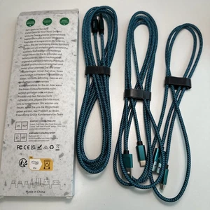 3pack Charging Cable for iPhone 16 15 Pro Max 3.3/6.6/10FT,USB A to C type C - Afbeelding 1 van 3
