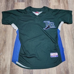 Vintage Majestic Authentic MLB Herren Tampa Bay Rays grün Baseball Trikot Größe M USA - Bild 1 von 11
