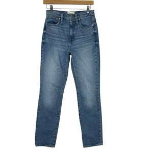 Madewell Jeans Womens 24 Blue High-Rise Slim Boyjean Denim Stretch Tencel FA21 - Picture 1 of 17