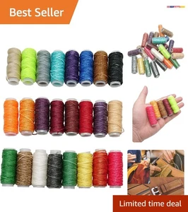 Strong 1mm Waxed Thread for Leather and Bookbinding - 13 Yards Each in 24 Colors - Picture 1 of 9