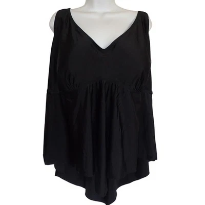 Torrid 4 (4X) Nuevo Negro Convertible Inalámbrico Tankini Traje de Baño Top de Natación Foto 1 de 4