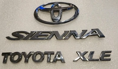 2006-2010 TOYOTA SIENNA XLE  REAR GATE CHROME EMBLEM LOGO BADGE  - Image 1 of 2