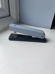 Rexel Meteor 3 Vintage Stapler Stationary Made In England Blue And Grey Working - Picture 1 of 8