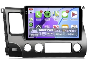 4G+64G Android Carplay Car Stereo Radio For Honda Civic 2006-2011 GPS Android 13 - Picture 1 of 5