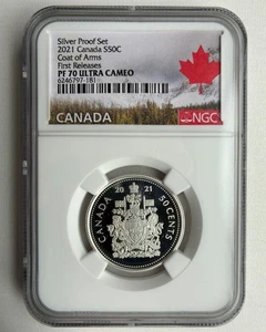 2021 Canada 50c .9999 Silver Proof NGC PF70 UCAM First Releases - Picture 1 of 2
