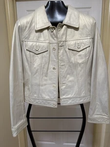 Vintage Wilsons Pelle Studio Men’s Leather Pearl Short Jacket - Picture 1 of 17