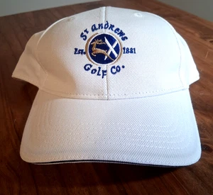 NWOT  St. Andrews Golf CO.   White Golf Cap  est 1881 LOGO   Embroidered - Picture 1 of 11