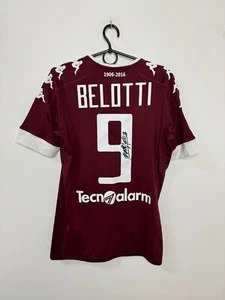 TORINO 2016/2017 MATCH WORN HOME FOOTBALL SHIRT #9 BELOTTI SIGNED JERSEY SZ L - Picture 1 of 9