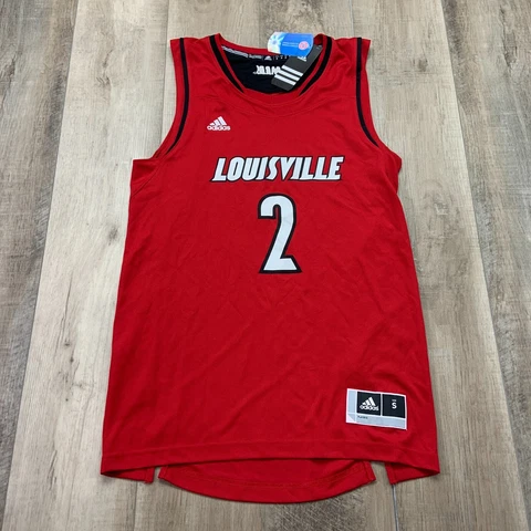 NEW Louisville Cardinals Jersey Men's Small Red ADIDAS Basketball #2 NCAA Cover