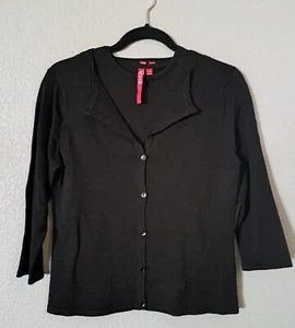 525 Womens Sweater and Tank Top Set 2 Piece Medium Silk Blend Black - Picture 1 of 9