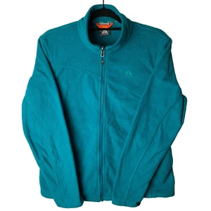 Nike ACG Fleece Thermal Turquoise Blue Full Zip Women's Size Large L - Picture 1 of 10