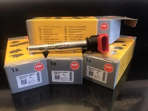 Kit 4 Bobine AUDI R8 Skoda Octavia 1Z Superb Yeti 1.8 2.0 TSI TFSI RS NGK Rosse - Foto 1 di 1
