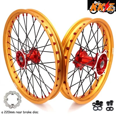 Juego de ruedas fundidas KKE 21/19 para Honda CR125R CR250R 95-96 CR500R 95-2001 llantas doradas Foto 1 de 4