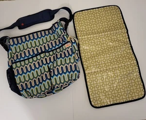 Skip Hop Jonathan Adler Messenger Diaper Bag Tote With Changing Pad - Picture 1 of 16