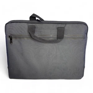 Dell Laptop Messenger Bag Briefcase Black Padded Carry 12 x 17 Nylon Handles - Picture 1 of 8