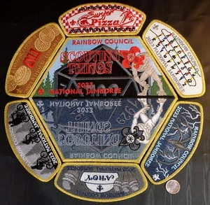 BSA RAINBOW OA 197 2023 JAMBOREE 7-PATCH STRANGER THINGS D&D GMY GLOWS 50 MADE!! - Picture 1 of 2