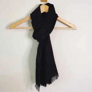 Versace Wool Versace Medusa wool scarf, fringe woven, 70" x 14". Wool blend. - Picture 1 of 11