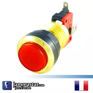 Bouton arcade lumineux Doré - Gold LED button - Rouge - Red - Bild 1 von 2