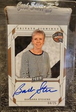 2022 Panini Private Signings Barbara Stevens Hall Of Fame ON CARD Auto /25