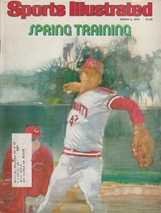 Cubierta roja de béisbol de béisbol 3-5-79 ilustrada deportiva béisbol entrenamiento de primavera béisbol - Imagen 1 de 1