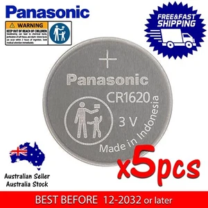 5x PANASONIC CR1620 3v 75mAh lithium Battery button cell/coin for watches FAST - Picture 1 of 2
