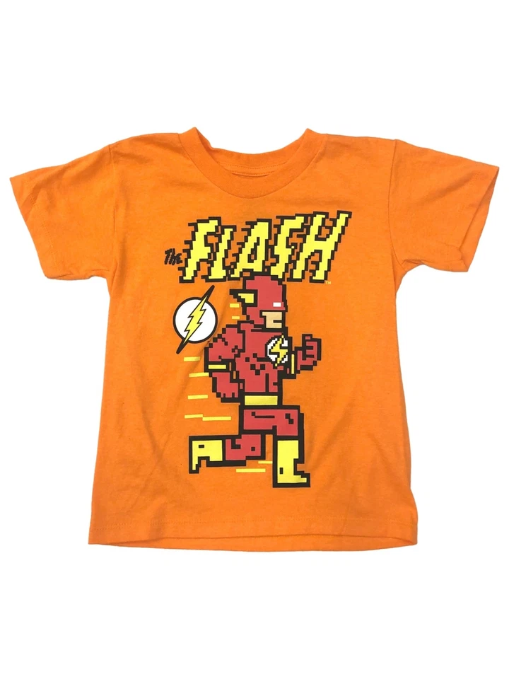 The Flash Boys Orange Short Sleeve Super Hero Tee Shirt T-Shirt - Image 1 of 1