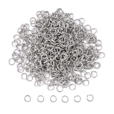 5000pcs/bag Tarnish Resistant Stainless Steel Open Jump Rings Jewelry Findings - Image 1 of 3