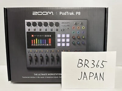 Zoom PodTrak P8  Portable Multitrack Podcast Recorder Silver For Podcaster New - Image 1 of 4